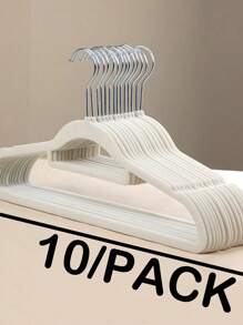 Cabide de roupas flocado estilo adulto, 10/20/40 peças, sem rastros e antiderrapante, cabideiro para calças grossas de uso doméstico, organização de espaço no guarda-roupa, suporte para roupas