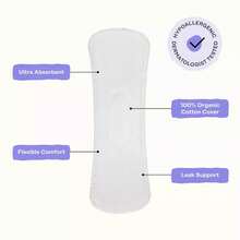100% Organic Cotton Cover Calming Herbal Infusion Long Liners - 30ct - 1 - 查看 4