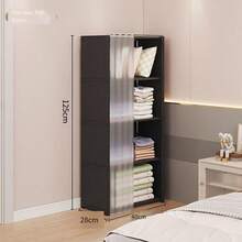 1pc Multifunctional Easy-Install Minimalist Clothing Storage Cabinet, Bookshelf Dust-Proof Organizer Rack, Suitable For Office, Classroom, Living Room, Bedroom, Dorm - Multicolor - View 14