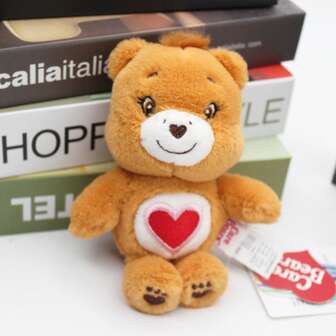 CARE BEARS 爱心熊毛绒钥匙扣套装、可爱钥匙扣、包包挂饰和钱包配件、可爱熊钥匙扣、包包挂饰、礼品、钥匙圈手提包、单肩包、耳机盒、吊坠、个性化汽车包、钥匙挂钩、完美的手提包、单肩包和汽车钥匙 | 可爱的卡通动物设计 | 理想的生日礼物、圣诞礼物