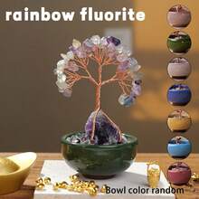 1 件天然水晶树手工树铜线生命小碗花盆底座灵气疗愈矿物标本礼物纪念品父亲父亲礼物 7 月 4 日女士圣诞礼物 - 花盆水晶樹 - 查看 22