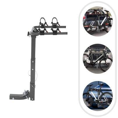 SanBouSi For 2 Bike Rack Bike Carrier Rack Hitch Mount Double Foldable Rack