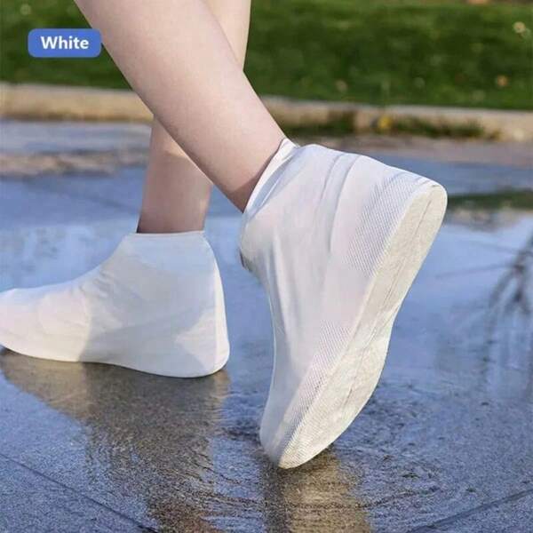 1 Paar wiederverwendbare wasserdichte Silikon Schuhüberzüge, Outdoor Regen Stiefel Überschuhe