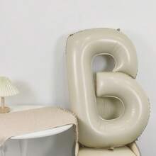 Balão de Letra em Folha de Alumínio Branco Creme de 40 Polegadas com 26 Letras, Adequado para Festas de Aniversário, Dia dos Namorados, Temas de Casamento, Formatura, Aniversário, Decoração de Balões para Festa de Carnaval, Itens de Decoração de Festa Livremente Combináveis