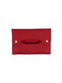 1 Peça Organizador de Bolso Portátil e Simples, Caixa de Lenços para Carro, Bolsa de Tecido Reutilizável para Viagem, Bolsa de Armazenamento de Lenços, Estojo de Couro PU, Sacos Higiênicos para Sala de Estar, Banheiro e Pequenos Itens