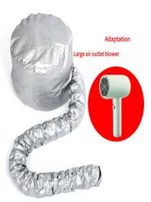 1 pezzo di copricapo regolabile per asciugacapelli in poliestere, intrecciato, inodore, adatto per capelli normali e lisciati, per acconciature, tintura e trattamento dei capelli, portatile, asciugatura rapida