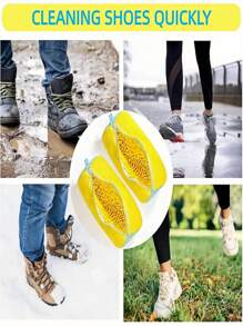 1 pezzo Borsa per lavare le scarpe a 360° adatta a tutti i tipi di scarpe - Anti-deformazione, lavabile in lavatrice, asciugabile all'aria, borsa protettiva per il bucato con interno in morbido pile, perfetto per sneaker e scarpe casual