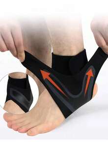 1/2/4pcs Ankle Brace Ankle Support Wrap, Ankle Sprain Protection For Basketball, Running, Sports, Professional Breathable - Black - View 1