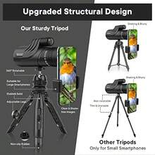 High Power Prism Monocular Telescope With Low Night Vision 1030X42 HD Zoom Waterproof Pocket Compact Monoculars For Adults Bird Watching Traveling Hikingwith Smart Phone Adapter Tripod - as pic - View 7