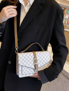 Bolso de mano tipo tote con diseño clásico y de inspiración vintage para uso casual - Blanco - Ver 4