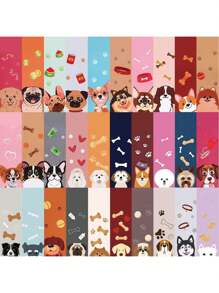 5 pièces/10 pièces/15 pièces/20 pièces/30 pièces Série de marque-pages de chien de dessin animé, matériel de papeterie DIY artistique simple, livraison aléatoire, différence de couleur par rapport à l'article physique, retour à l'école