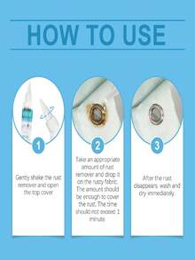 100ml 织物除锈剂，衣物清洁剂，去除锈迹、油渍、咖啡渍，日常除锈 - 白色 - 查看 5