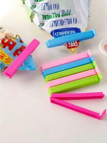 5pcs/10pcs Portable Kitchen Food Storage Seal Clamps Sealing Clips Plastic Sealing Tools, Snacks Tea Milk Powder Sealing Clips, Large Food Sealing Clips, Sealing Rods, Food Sealer (Random Color)