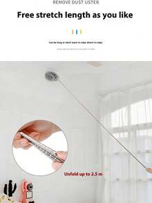 超细纤维可伸缩鸡毛掸，带可水洗可重复使用可弯曲掸子，用于清洁吊扇、高天花板、电视、百叶窗、汽车、家用电器、清洁工具、扫帚、带延长杆的蜘蛛网掸子、蜘蛛网刷和天花板清洁套装，100 英寸超细纤维鸡毛掸清洁剂，带可水洗头，适用于吊扇、家具、家居、万圣节和圣诞节