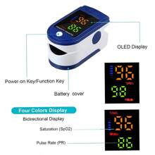 1 pieza Pulsioxímetro de dedo para adultos Monitor de saturación de oxígeno en sangre Pulso Ox