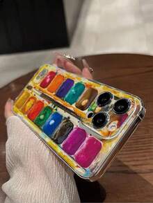 1 件精确切口半透明调色板绘画 DIY 保护手机壳，加厚防摔防水防震防刮 - 彩色 - 查看 6