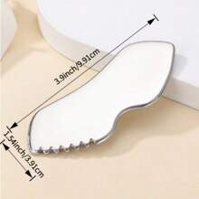 1 Pezzetto Strumento Gua Sha in Acciaio Inossidabile per Viso, Rassodante e Antirughe, per Viso, Corpo, Sopracciglia, Collo, Ideale per Massaggio del Viso e Cura della Bellezza