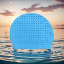 1 Silicone Swim Cap, High Elasticity, Thick Design Suitable For Long And Short Hair, Keeps Hair Dry, Easy To Remove, Ideal For Outdoor Water Sports, Durable Swimming Accessories - Suitable For Valentine's Day, Mother's Day, Carnival, Beach Essentials, Beach Accessories, Pool Float