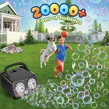 Upgraded Automatic Bubble Machine, 2-Speed Adjustable, Produces Over 20,000 Bubbles Per Minute, Portable Bubble Toy, Powered By Electricity Or Battery, Suitable For Indoor/Outdoor Play, Birthday Parties, Stage Performances, Multiple Styles Available - Multicolor - View 10