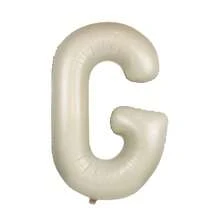 Balão de Letra em Folha de Alumínio Branco Creme de 40 Polegadas com 26 Letras, Adequado para Festas de Aniversário, Dia dos Namorados, Temas de Casamento, Formatura, Aniversário, Decoração de Balões para Festa de Carnaval, Itens de Decoração de Festa Livremente Combináveis