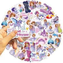 Disney 50PCS Cute Disney Sofia The First Stickers For Kid Waterproof DIY Laptop Phone Case Stationery Kawaii Anime Sticker Toy