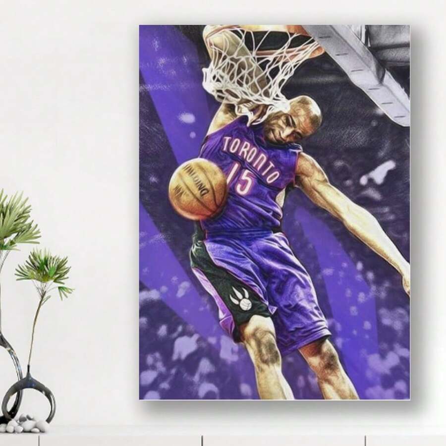 Framed Lurouya Vince Carter Basketball Player Poster Poster Album Cover Posters For Bedroom Wall Art Canvas Posters Music Album Cover Poster Room Decor,Home Deccor, Room Decor Wall Decor - Framed - View 1
