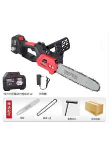 Electric Chainsaw, 12-Inch Cordless Chainsaw With Brushless Motor And 2 12800mah Batteries For Wood Cutting, Tree Trimming, Gardening, Yard And Garden Tools