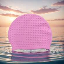 1 Silicone Swim Cap, High Elasticity, Thick Design Suitable For Long And Short Hair, Keeps Hair Dry, Easy To Remove, Ideal For Outdoor Water Sports, Durable Swimming Accessories - Suitable For Valentine's Day, Mother's Day, Carnival, Beach Essentials, Beach Accessories, Pool Float