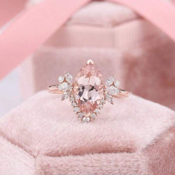 1pc Women's Fashionable Ring, Cute & Sweet Style Zinc Alloy Cubic Zirconia Inlaid Ring, Suitable For Valentine's Day, Holiday, Commute, Date, Party, Wedding, Engagement, Wife, Girlfriend, Mother Birthday, Anniversary, New Year Gift, All Season