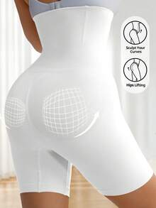 高腰塑身内裤无缝收腹内裤腰部训练器塑身瘦身紧身女士平腹提臀提臀三角裤女士内衣束腹塑身衣 - 白色 - 查看 3
