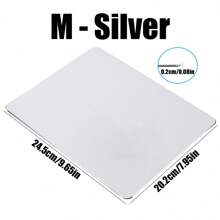 3-Size Aluminum Alloy Gaming Mouse Pad (S/M/L: 26x21-31x26cm) - Smooth Glide & Cooling, Ultra Thin To Large