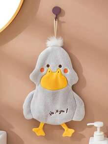 1pc Cute Countryside Style Small Duck Hand Towel, Hanging, Absorbent & Easy To Clean, Multipurpose Decorative Towel Home Bathroom Decor Fall Decor Back To School Dish Cloths Kitchen Towel - Multicolor - View 6