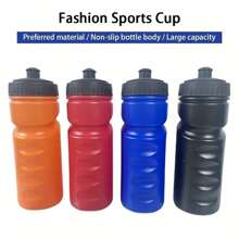 1 Piece 500ml/16.9 Ounces, Leak Proof, Drop Proof, Splash Proof, PP+ PE Material, Nordic Minimalist Sports Kettle, Straight Anti Slip Patterned Cup Body, Anti Mold And Antibacterial Process, Four Season Bicycle And Football Training Water Bottle - Multicolor - View 4