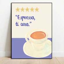 1 件可选框架意大利夏季系列海报印刷帆布艺术画家居客厅和卧室墙壁现代装饰无框画可重复使用框架﻿ - 彩色 - 查看 4