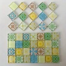 1 Pack (150g) Mandala Glass Mosaic Pieces, DIY Craft Materials Suitable For Living Room, Kitchen, Bathroom Home Decor, Art & Creative Wall/Floor Decoration, Highlight Mosaic Style And Application Scenarios - Multicolor - View 5