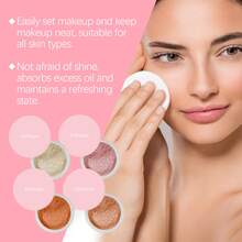 Polvo fijador Eelhope con brocha (beige) aspecto natural, ligero, delicado, transpirable, polvo de doble uso, de larga duración y no se apelmaza - 1 - Ver 5