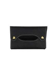 1 Peça Organizador de Bolso Portátil e Simples, Caixa de Lenços para Carro, Bolsa de Tecido Reutilizável para Viagem, Bolsa de Armazenamento de Lenços, Estojo de Couro PU, Sacos Higiênicos para Sala de Estar, Banheiro e Pequenos Itens
