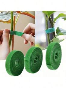 1-Piece Garden Fabric Plant Strap - Reusable, Adjustable Plant Support Fixture With Hook And Loop Design For Home And Garden Accessories