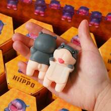 1pc New Arrival High-Quality Hippo Plush Doll, Cute Blind Box Toy, Phone/Car Decor, Collectible, Wonderful Gift