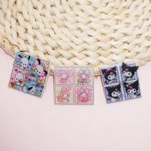 Sanrio 3Pcs/Set Sanrio Kuromi Melody Pochacco Brooch Pin For Backpack Clothing Accessories Birthday Party Kawaii Jewelry Decoration