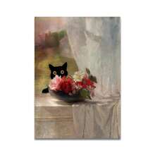 1 pièce Impression sur canevas de chat de salle de bain optionnel avec cadre lisant sur les toilettes. Affiche d'art mural drôle de décoration animale. Décoration de maison, cadeau. Avec ou sans cadre réutilisable.
