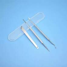 1/4 件不锈钢脚趾甲修剪刀脚刮刀脚指甲护理双面修脚指甲锉老茧去除器用于清洁和去除嵌甲、袋子、整理器、存储