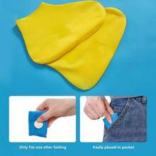 زوج واحد/مجموعة أغطية أحذية مطاطية قابلة لإعادة الاستخدام ومقاومة للماء ، اكسسوارات أحذية للمطر الخارجية، قابلة للإنزلاق