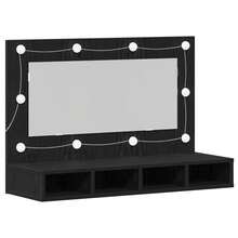 WALPLUS LED Mirror Cabinet In Black Oak - 90x31.5x62 Cm - Black - View 2