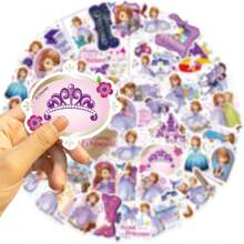 Disney 50PCS Cute Disney Sofia The First Stickers For Kid Waterproof DIY Laptop Phone Case Stationery Kawaii Anime Sticker Toy
