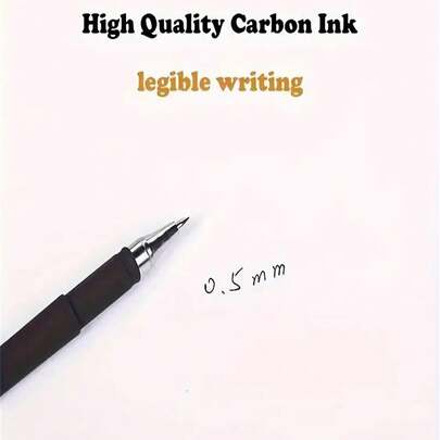 20pcs Professional Writing Tool: 0.5mm Business Signing Pen, Practical Ballpoint Pen, Quick-Drying Carbon Pen For Office, Campus, Christmas, Valentine's Day, Ramadan, New Year