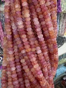 50/100pcs 5mm X 8mm Imitation Jade, Agate, Abacus Beads, Loose Beads, Wheel Beads, Spacer Beads For DIY Jewelry Making, Bracelets, Keychains, Necklaces, Crafts Decoration, Colorful Beads Material To Inspire Your Creative Designs