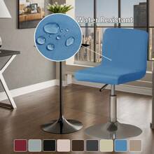 1 szt./2 szt. Wodoodporny pokrowiec na krzesło z wysokimi nogami i niskim oparciem z mlecznego jedwabiu, elastyczny pokrowiec na krzesło obrotowe bez podłokietników z elastycznego spandexu, zdejmowany i zmywalny, chroni przed zalaniem i zarysowaniami, odpowiedni do jadalni, salonu, sypialni, baru, biura, hotelu i na bankiet, pokrowce na krzesła barowe, pokrowce na krzesła barowe, pokrowce na stołki, pokrowce na krzesła barowe z oparciem, krzesło toaletkowe, pokrowce na krzesła kuchenne, pokrowiec na krzesło wysokie, zestaw 2 krzeseł barowych, Boże Narodzenie