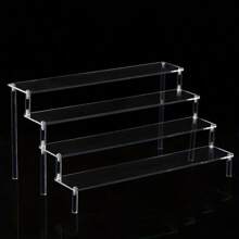 1pc Acrylic Jewelry Display Stand, 1/2/3/4 Tier Jewelry Display Rack, Cosmetics & Perfume Display Shelf, Antique Jewelry Display Stand, Used For Displaying Accessories, Jewelry, Perfume, Makeup And More