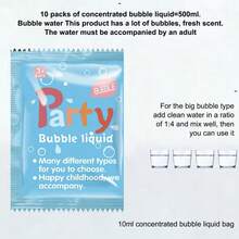 10/20/30pcs 10ml Bubble Solution Refill Liquid, Concentrated Bubble Fluid For Bubble Guns, Bubble Machines, Suitable For Birthday, Outdoor Activities, Party Gifts - Multicolor - View 6